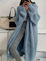 Long Sweater Coat Loose Long-sleeved Knitted Cardigan