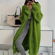 Long Sweater Coat Loose Long-sleeved Knitted Cardigan