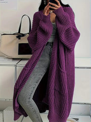 Long Sweater Coat Loose Long-sleeved Knitted Cardigan