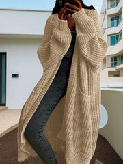 Long Sweater Coat Loose Long-sleeved Knitted Cardigan