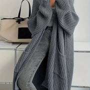 Long Sweater Coat Loose Long-sleeved Knitted Cardigan