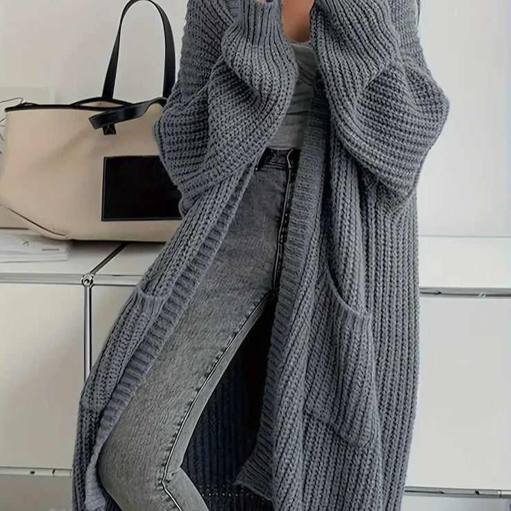 Long Sweater Coat Loose Long-sleeved Knitted Cardigan